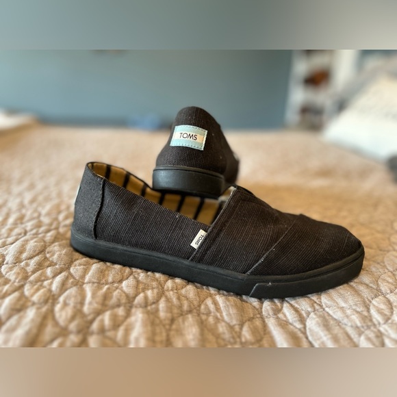 Tom’s Alpargata Cupsole Black Canvas Slip-on Size 8M New, No tags or box. - Picture 6 of 9